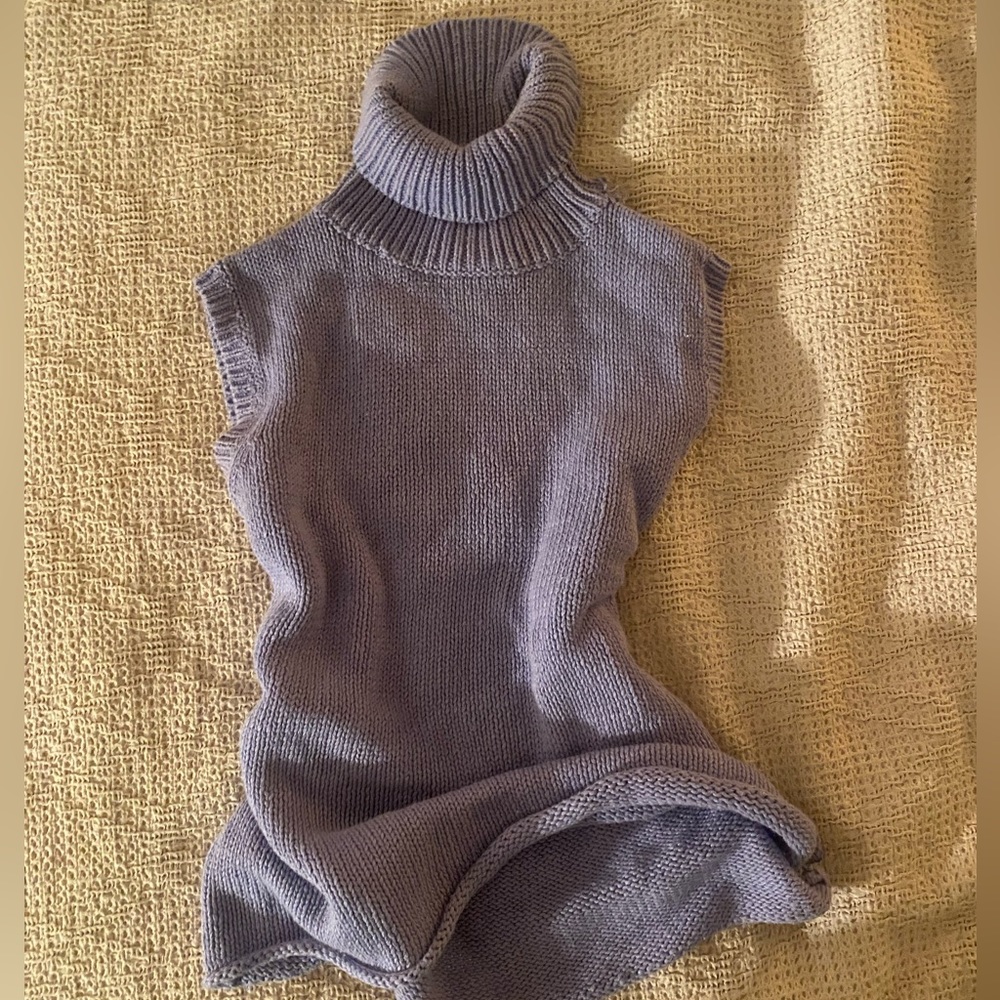 vintage lilac knit sweater turtle neck